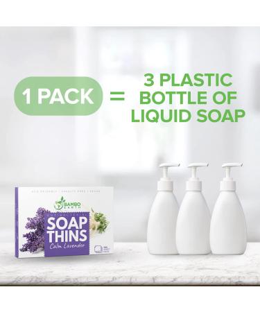 BAMBOEARTH Antibacterial Paper Soap Sheets - 3 Pack Portable Disinfecting Hand Washing Strips, Dissolvable & Disposable Travel Soap Sheets, Lavender Scented Dry Mini Soap Sheets - Buy Online on GoSupps.com