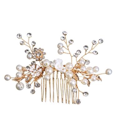 FOMIYES headgear bridesmaid pearl prom manual wig wedding hair accessories alloy bridal headdress bride tiara hair combs for wedding hair accessories flower girl accessories bride wedding