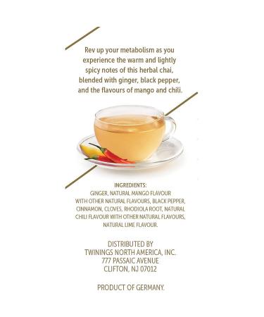 Buy Twinings Boost Adaptogens Mango Chili Chai Herbal Tea - Caffeine Free, 18 Bags - Buy Online on GoSupps.com