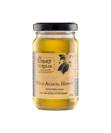 Honey and Spice Wild Acacia Honey from the Valleys of Himalayas with No Added Sugar & Preservatives 250 Gm