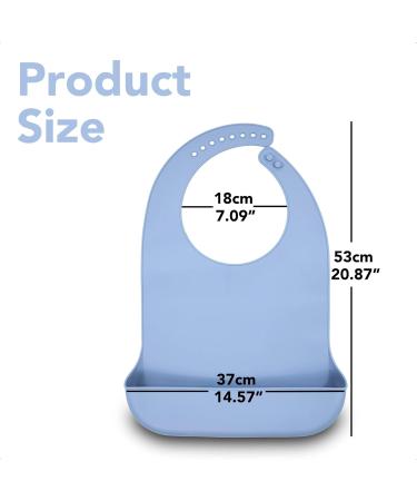 Adult Bibs Adjustable and Washable Silicone Clothes Protectors to Dining Bib with Crumb Catcher for Men/Women/Elderly(2 pcs) - Buy Online on GoSupps.com