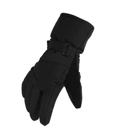 MAGARROW Kids Winter Warm Gloves Windproof Water-Resistant Snow Boys Girls Sport Gloves 4-6 years All-black