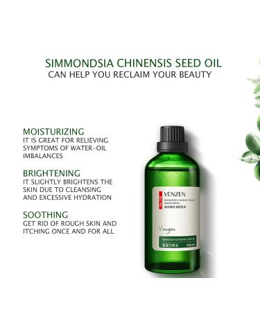 VENZEN Jojoba Oil 100ml - Moisturizing & Nourishing Simmondsia Chinensis for Soothing Skin | International Shipping Available - Buy Online on GoSupps.com