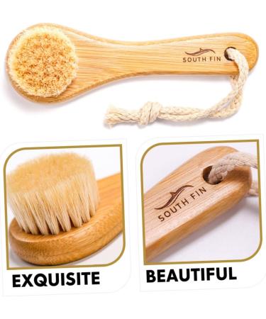 FRCOLOR Exfoliating Face Brush - Bamboo Cleansing Scrubber for Glowing Skin Reduces Flaking & Fine Lines - International Shipping Available - Buy Online on GoSupps.com