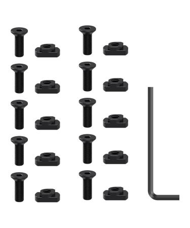 Guardtier 10 Pack of T-Nuts & Screws Compatible with M-Lok Rail Section Accessories Replacement Sets