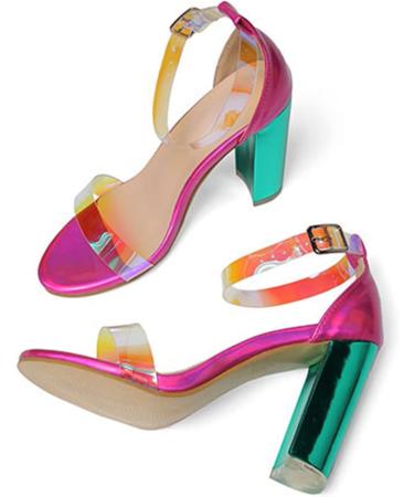 Buy HSYHKDSY Hot Pink Sandals for Women | Glitter Summer Shoes | Elegant & Comfortable Vacation Footwear S51124 - Buy Online on GoSupps.com