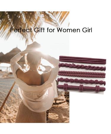 BAISDY 30Pcs Boho Hair Ties Bracelets - Elastic Twist Braided Hair Bands for Women, Girls, and Kids - Buy Online on GoSupps.com