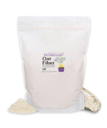 NuNaturals All Natural Oat Fiber, Non-GMO Certified, 5 lbs 5 Pound (Pack of 1)
