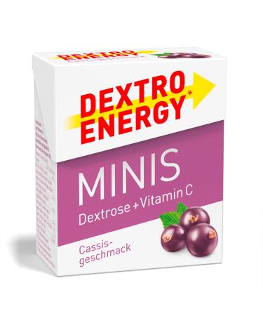 Dextro Energy Minis Cassis + Vitamin C - 50g (1 piece) - glucose for fast carbohydrates and vitamin C for the immune system ideal to portion 50 g (1 -pack) currant 1 x 50g