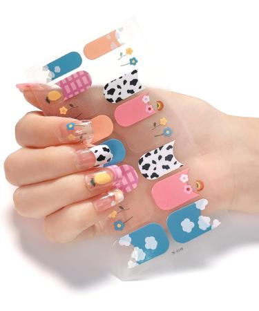 On Nail Polish Strips Glitter Starry Marble Semi Cured Gel Nail Polish Strips Gel Nail Stickers Full Nail Wraps on Nail Polish Strips Ze0233 - Buy Online on GoSupps.com