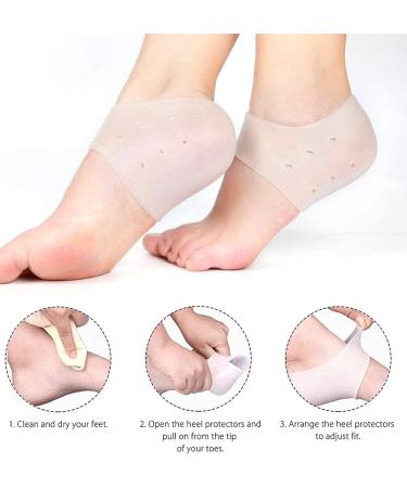 Buy Silicone Heel Covers & Moisturizing Cushions - Anti-Crack Protection for Men & Women - 2 Pairs - International Shipping Available - Buy Online on GoSupps.com