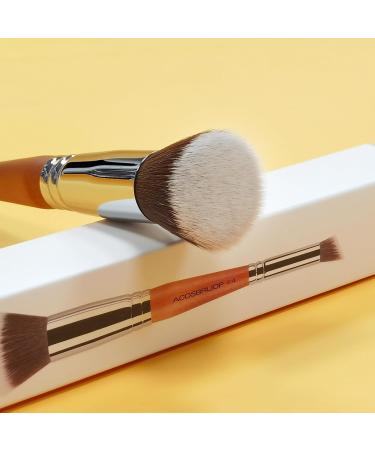 Double Ended Makeup Brush Set - Foundation & Concealer Brush for Liquid & Cream Applications | Perfect for Flawless Under Eye Finish - Buy Online on GoSupps.com