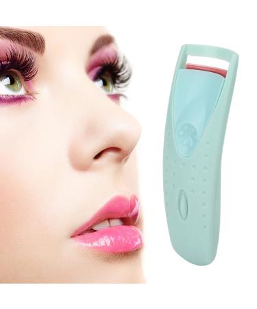 Heated Eyelash Curlers Electric Eyelash Curler LCD Display Rechargeable Eye Lash Curler Quick Curling Eye Lashes for 24Hour Lasting (Green)