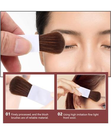 1Set blush brush mini makeup brush kabuki brush flat blusher brush makeup blusher brush foundation makeup Cosmetic concealer brush pvc soft travel white - Buy Online on GoSupps.com