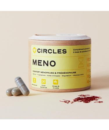 Circles MENO - Premenopause & Menopause - Food Supplement with Plants and Minerals - Accompanies Transition and Hormonal Variations - Vegan - 60 Capsules - Buy Online on GoSupps.com