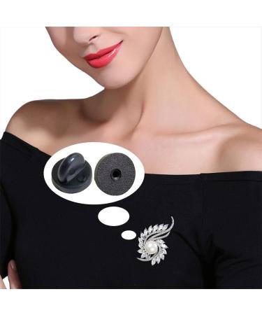 Lapel Pin Backings Butterfly Clutch, PVC Rubber Pin Backs - Black Pack of 50 - Buy Online on GoSupps.com