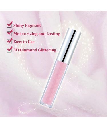 Rosarden Metallic Lipsticks for Women - Long Lasting 24 Hour Waterproof Lip Gloss | Diamond Shimmer Glitter Gloss Lipstick in Orange Pink - Shiny Gloss for Cheeks and Eyes - Buy Online on GoSupps.com