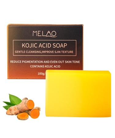 Kojic Acid Soap 100g Dark Spot Remover Turmeric Soap Bar Kojic Acid Soap Original for Skin Moisturizing Improve Uneven Skin Tone Gently Healing Acnes