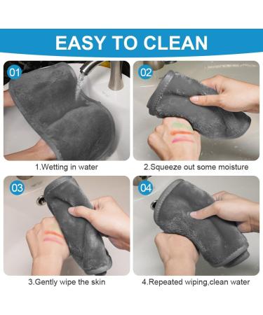 URAQT 5 Pack Face Cloths Make Up Remover Microfibre Face Wipes for Reusable Makeup Remover Cloth Washable Ultra Soft Facial Cleansing Wipe Cloths (Dark Grey) 5 Pcs-dark Grey - Buy Online on GoSupps.com