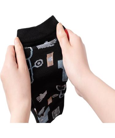 Compression Socks 15-25 mmHg for Women & Men - 4 Pairs, Ideal for Nurses, Youth, Running, Travel - Medical Grade Circulation Support - S-M Size - Buy Online on GoSupps.com