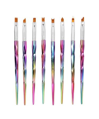 Pro 8pcs Nail Art Brush Pen Petal Painting Nails Decoration Tool