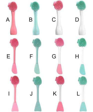 Rongweiwang Silicone Facial Cleansing Brush - Exfoliating & Massaging Double Head Brush for Deep Cleansing - Green - Buy Online on GoSupps.com