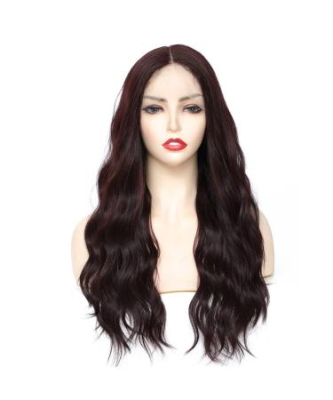 X-Tless Lace Front Wig - 26 Inch Red & Black Middle Part Natural Look Women s Wig with Lace Front (99J) - Buy Online on GoSupps.com