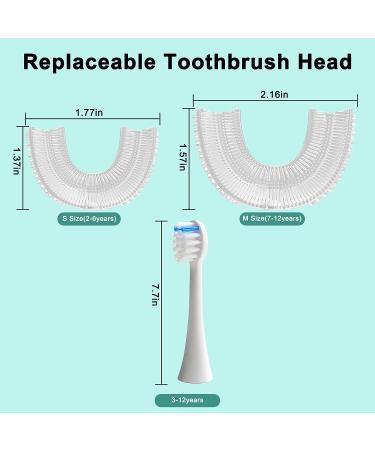 Kids Ultrasonic Electric Toothbrush with 360 Cleaning | Toddler's U Shaped Toothbrush with 3 Brushing Heads and Cup | Children's Oral Care Solution - Buy Online on GoSupps.com