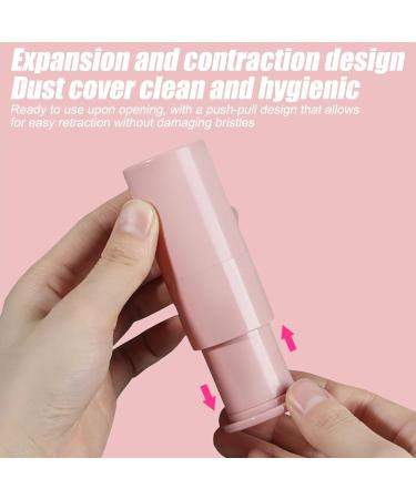 Retractable Blusher Brush with Cover Soft Powder Makeup Brush Portable Makeup Brush Liquid Cream Foundation Powder Brush Professional Concealer Brush Perfect for Travel (Naked pink) - Buy Online on GoSupps.com