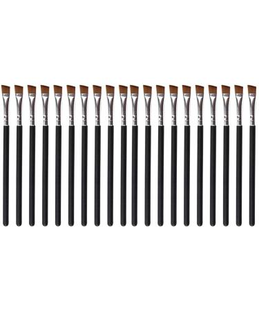 FRCOLOR 20 Pcs Brow Powder Brush Stiff Angled Brush Eyebrow Filler Brush Eyebrow Precision Application Brush Hill Brush Eye Makeup Brush Eyebrow Wooden Handle Lip Gloss Bamboo 13.7x0.3cmx2pcs Blackx2pcs