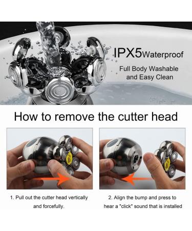 Wsidrnty Electric Barber for Men Rechargeable Bald Electric 7 Floating Heads Beard Nose Clipper Hair Trimmer - Buy Online on GoSupps.com