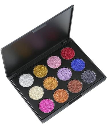 Jojomis 12 Colors Glitter Makeup Eyeshadow Palette Eye Shadow Shade Pressed Powder - Buy Online on GoSupps.com