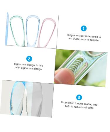FRCOLOR 6 Pcs Tongue Scrapers & Oral Flossers Kit for Adults - Gentle Plastic Mouth Care - Buy Online on GoSupps.com