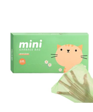 Besreey Small Garbage Bags for Bathroom Can | Waste Bin Trash Bags | Portable Bathroom Garbage Bags Thickened Small Trash Can Liners for Car Trash Can Green