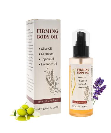 Firming Body Oil & Body Oil After Shower for Arms Chest Thighs & Tums Tightens Nourishes & Smooths Skin - Moisturizing Formula with Almond Oil Jojoba & Lavender Oil Body Oils for Women 3.38 OZ