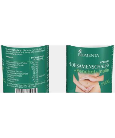 Biomenta Psyllium Husk Complex - 140 Vegan High-Dose Tablets | Premium Fiber & Plant Extracts for Digestive Health - Buy Online on GoSupps.com