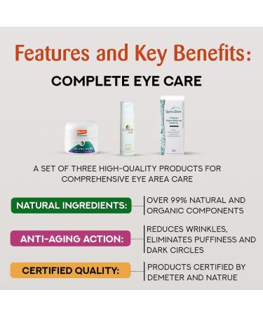  Revital Eyes Essentials : Eye Serum by 4 Elements for Life 2-Phase Eye Makeup Remover by SpiruSkin Eye Cream by Martina Gebhardt - Buy Online on GoSupps.com