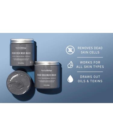 New York Biology Dead Sea Mud Mask with Lavender - Spa Quality Pore Reducer for Acne, Blackheads, Oily Skin - Natural Skincare - 8.8 Oz - Buy Online on GoSupps.com