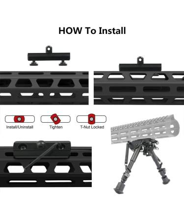 Xaegistac MLOK Bipod Adapter Mount - MLOK Sling Stud - 4 T-Nuts, 4 Screws, 1 Wrench - Buy Online on GoSupps.com
