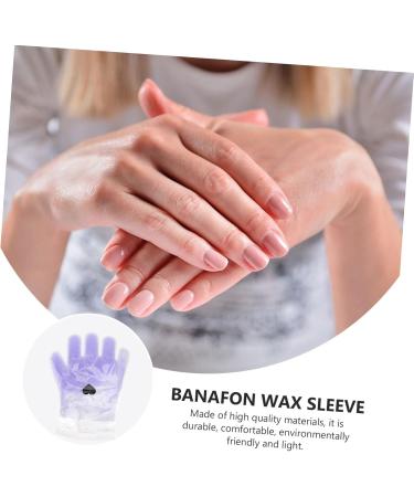Housoutil 2 Pairs Wax Gloves Spa Foot Mask Purple Pe Bag - Buy Online on GoSupps.com