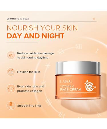 Vitamin C Face Cream - Nourishing & Moisturizing with Shea Butter (50ml) - Fresh Non-Greasy Formula for Radiant Skin - International Shipping Available - Buy Online on GoSupps.com