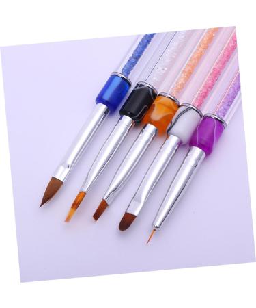 minkissy Dual Brush Pens Gel Nail Brush Flat Brush Pen Nail Brush Pen Purple Manicure Builder medium Purple - Buy Online on GoSupps.com