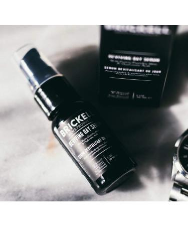 Brickell Men's Anti Aging Reviving Day Face Serum - Natural & Organic with Hyaluronic Acid & Protein Peptides - 1oz - Buy Online on GoSupps.com