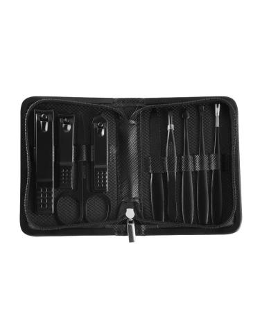 Nail Clippers Set Stainless Steel Nail Clippers Set 9-Piece Nail Art Manicure Pedicure Tool Travel Manicure Kit Indoor and Outdoor Portable (Color : Red)