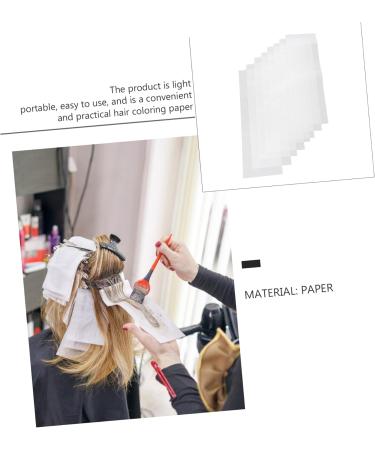 50 Sheets Highlight Stickers Salon Hair Dye Paper Hair Tint Paper Foam Hair Dye Hair Coloring Paper Hair Coloring Dye Paper Hair Salon Supplies White - Buy Online on GoSupps.com
