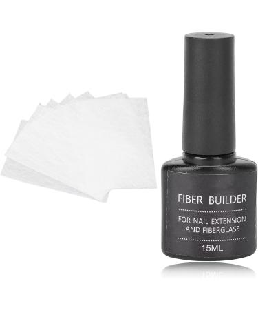 Nail Extension Fiberglass Kit 15ml Extension and 10pcs Fiberglass Sheet for Women DIY Nail Art Extension Accessories Fiberglass Nail Wraps - Buy Online on GoSupps.com