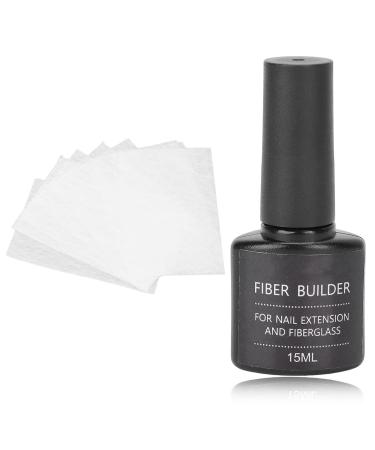 Nail Extension Gel ANGGREK Nail Extension Fiberglass Kit 15ml Extension Gel And 10pcs Fiberglass Sheet For Women Diy Nail