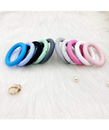 Yuanshenortey 5Pcs 65mm Silicone Teething Toys | DIY Baby Chewable Nursing & Shower Gifts - International Shipping - Buy Online on GoSupps.com