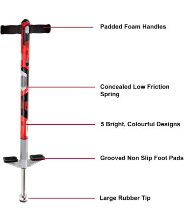 Think Gizmos Kids Pogo Stick for Ages 5 and Up, 40-80 lbs - Foam Covered Beginners Pogo Stick (Red Black) - Buy Online on GoSupps.com