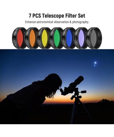 Neewer 1.25 Telescope Moon & CPL Filter + 5 Color Filters Set for Enhanced Lunar & Planetary Observation - Buy Online on GoSupps.com